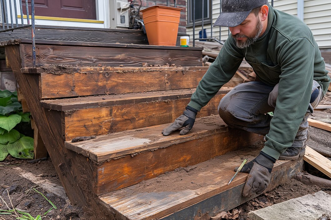 Stair Sanding, Staining and Refinishing