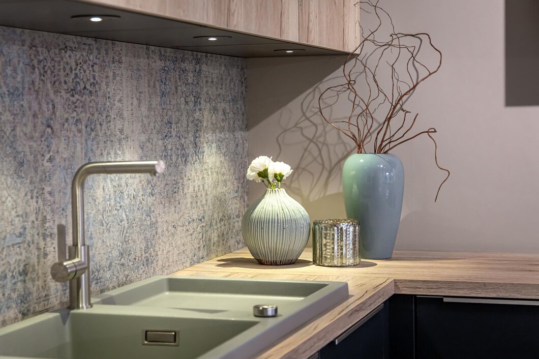 Tile and Microcement Backsplashes