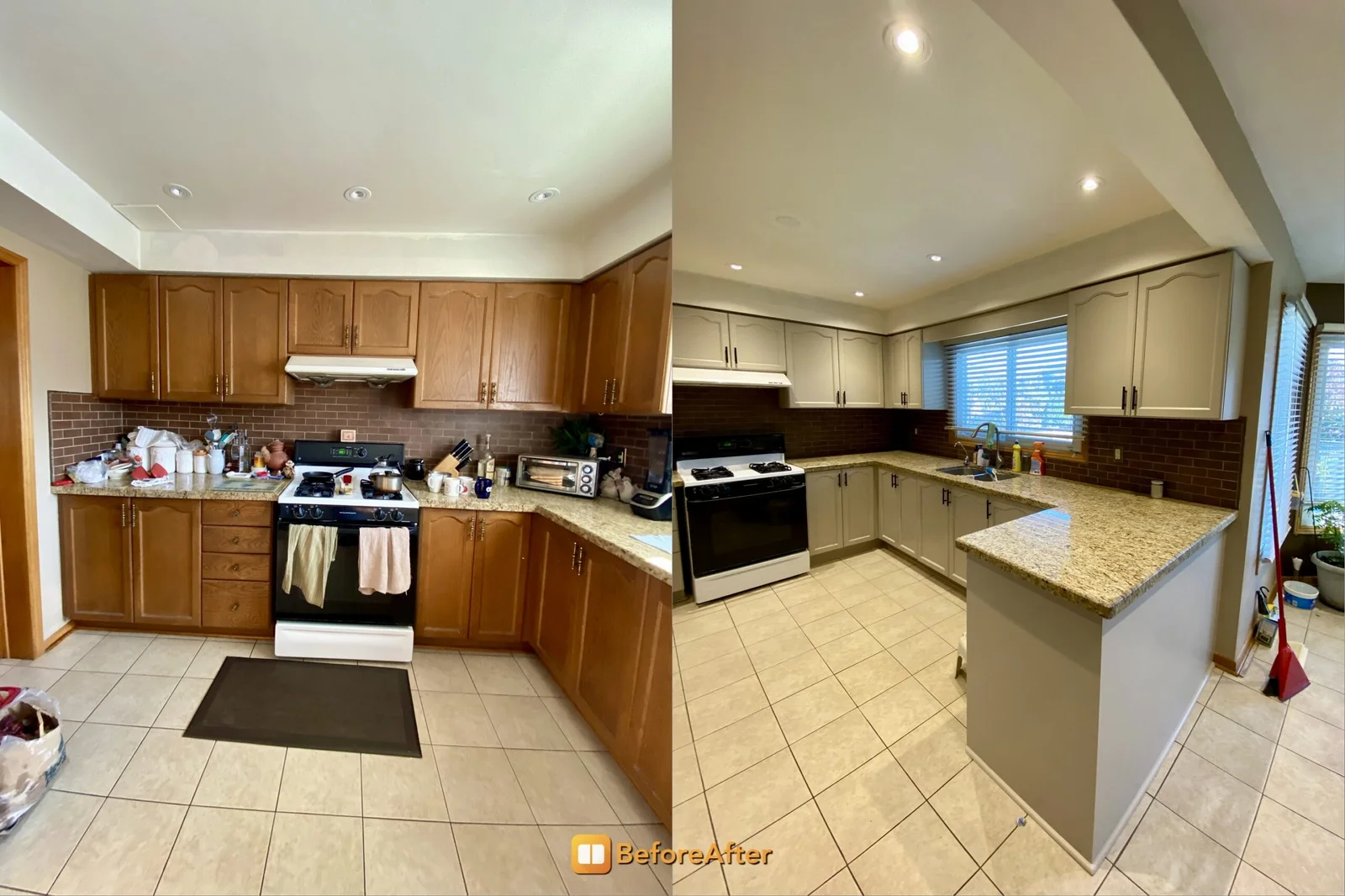 Kitchen cabinet painting services Burlington